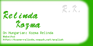 relinda kozma business card
